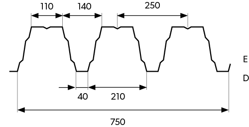 t160 trapezförmiges Blechprofil